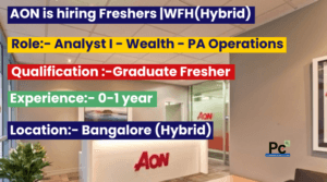 "Fresher Job Vacancies at Aon | Work from Home Opportunities (Hybrid)" -prakashcareers.com