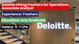 "Deloitte Recruitment 2024 | Hiring Freshers as Operations Associate Analyst | Apply Now"
-prakashcareers.com