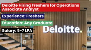 "Deloitte Recruitment 2024 | Hiring Freshers as Operations Associate Analyst | Apply Now"
-prakashcareers.com