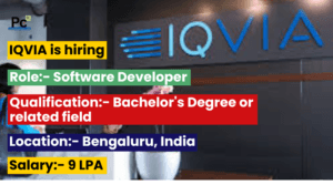Explore Exciting Software Development Job Openings at IQVIA | Apply Today!" -prakashcareers.com