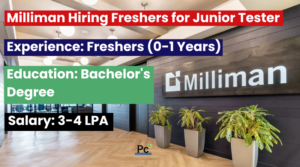 "Milliman Hiring Freshers 2024 | Junior Tester Role for Any Graduates | Apply Now"
-prakashcareers.com