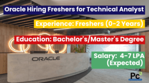 Oracle Recruitment 2024: Hiring Graduates & Freshers for Technical Analyst Roles
-prakashcareers.com