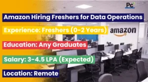 Amazon Hiring Freshers for Data Operations Role - 2025 Opportunities Available
-prakashcareers.com