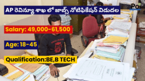 రెవెన్యూ శాఖలో సువర్ణావకాశం - ఏపీ రెవెన్యూ డిపార్ట్‌మెంట్ జాబ్స్ 2025
-prakashcareers.com