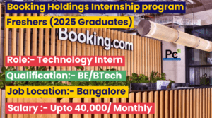 Booking Holdings Internship Opportunities 2025 | Apply Now
-prakashcarrers.com