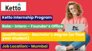 Apply Now for Ketto Internship Program 2025 | Launch Your Career with Ketto
-prakashcareers.com