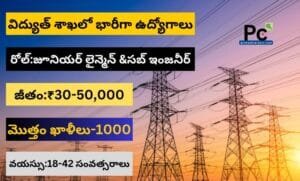 విద్యుత్ శాఖలో 1,000 ఉద్యోగాలు - TGSPDCL Notification 2025
-prakashcareers.com