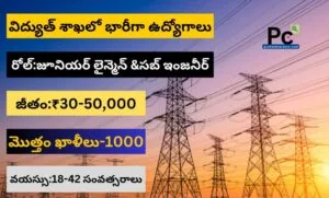 విద్యుత్ శాఖలో 1,000  ఉద్యోగాలు - TGSPDCL Notification 2025
-prakashcareers.com