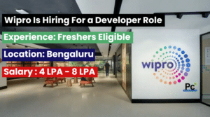 Wipro Hiring 2025: Developer Role - Freshers Eligible to Apply!
-prakashcareers.com