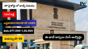 ఆంధ్రప్రదేశ్ హైకోర్టులో సివిల్ జడ్జి పోస్టుల నోటిఫికేషన్ - AP High Court Recruitment 2025
-prakashcareers.com