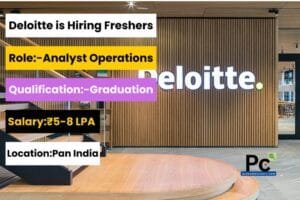Deloitte Recruitment 2025 - Apply for Analyst – Operations Role for Freshers
-prakashcareers.com