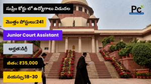 సుప్రీమ్ కోర్ట్‌లో జూనియర్ అసిస్టెంట్ ఉద్యోగాలు - SCI JCA Recruitment 2025
-prakashcareers.com