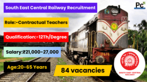 SECR Railway Part Time Teacher Recruitment 2025 - సౌత్ ఈస్ట్ సెంట్రల్ రైల్వే లో జాబ్స్ -prakashcareers.com