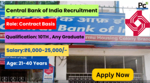 Central Bank of India Recruitment 2025 - Great Opportunity for Bank Job Seekers!
-prakashcareers.com