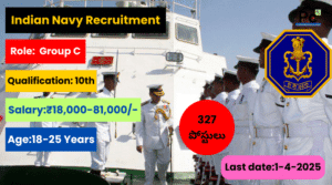 Indian Navy Group C Recruitment 2025 –Great Career Opportunity!
-prakashcareers.com