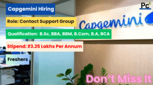 Capgemini Off Campus Drive 2025 - Great Job Opportunity for Fresh Talent-prakashcareers.com
