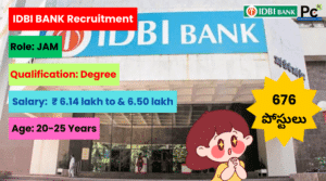 IDBI Bank JAM Recruitment 2025 - A Great Opportunity for Banking Aspirants-prakashcareers.com