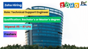 Zoho Hiring Freshers 2025 - Great Opportunity Engineer Role-prakashcareers.com