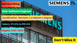Siemens Software Engineer Jobs 2025 - Great Opportunity for Tech Enthusiasts-prakashcareers.com