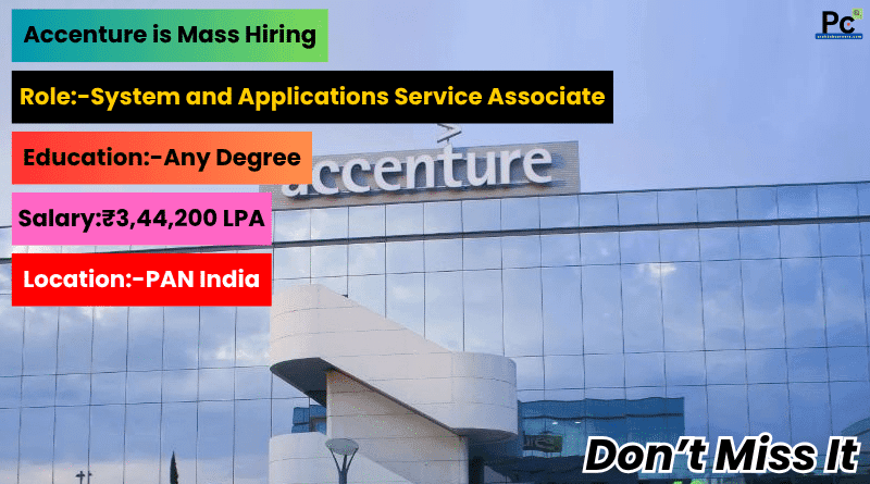 Accenture Careers 2025 | Apply Now for System & Application Services Associate – PAN India-prakashcareers.com