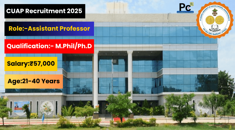 CUAP Academic Jobs 2025 – Assistant Professor Recruitment Offline Mode Great Opportunity-prakashcareers.com