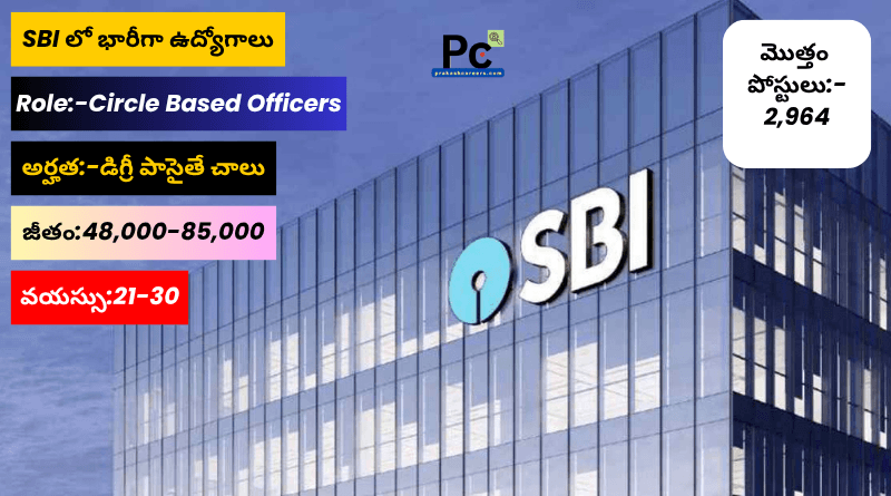 Apply for SBI CBO 2025 – Circle Based Officer Vacancies & Form Link Great Opportunity-prakashcareers.com